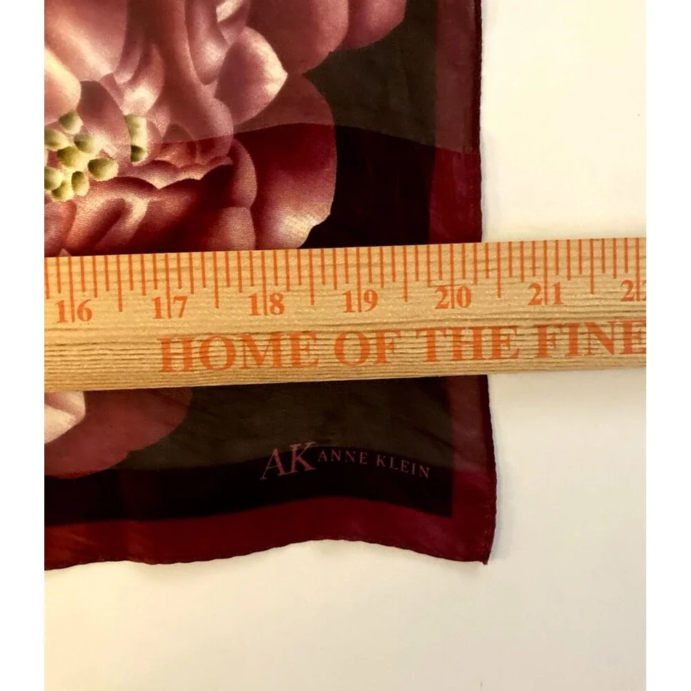 Anne Klein Vintage Silk Floral Scarf Square 20